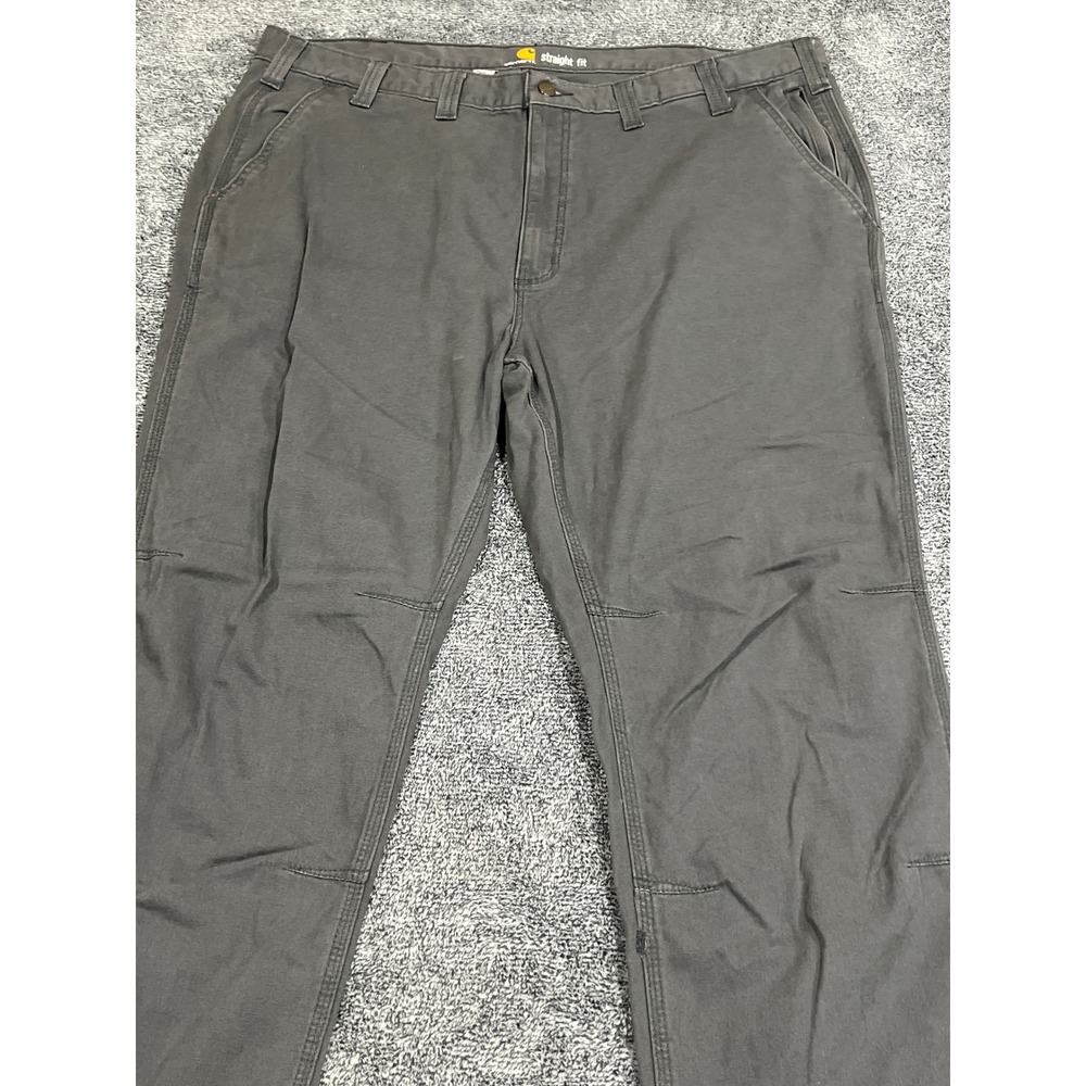 Carhartt Mens 44x32 Straight Fit Rugged Flex Work Pants Gray 102821-029